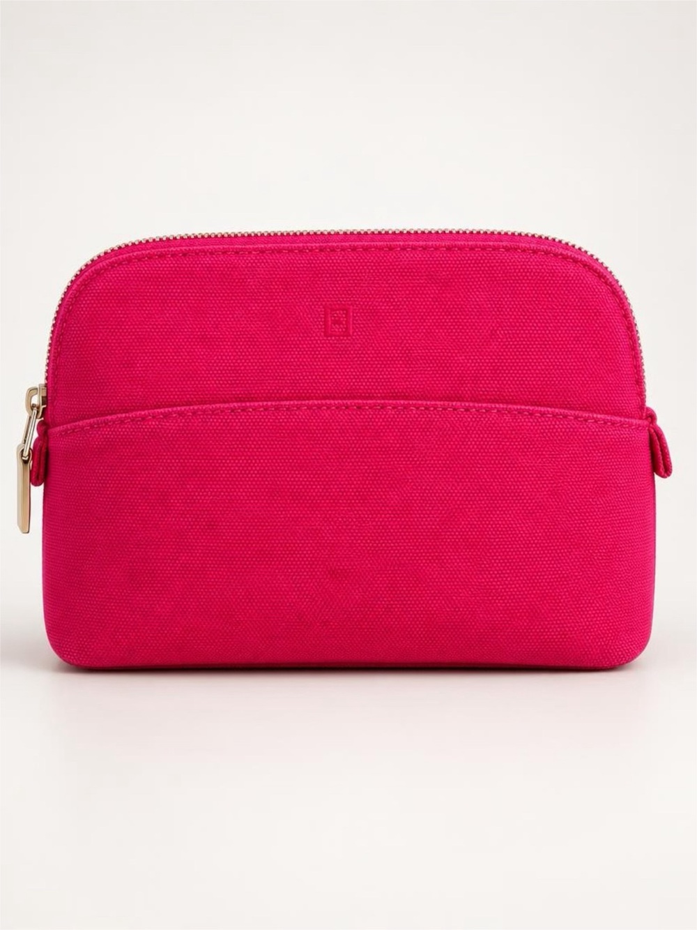 Hermès Paris Bolide Canvas Cosmetic Pouch Pink Orange Zip Case